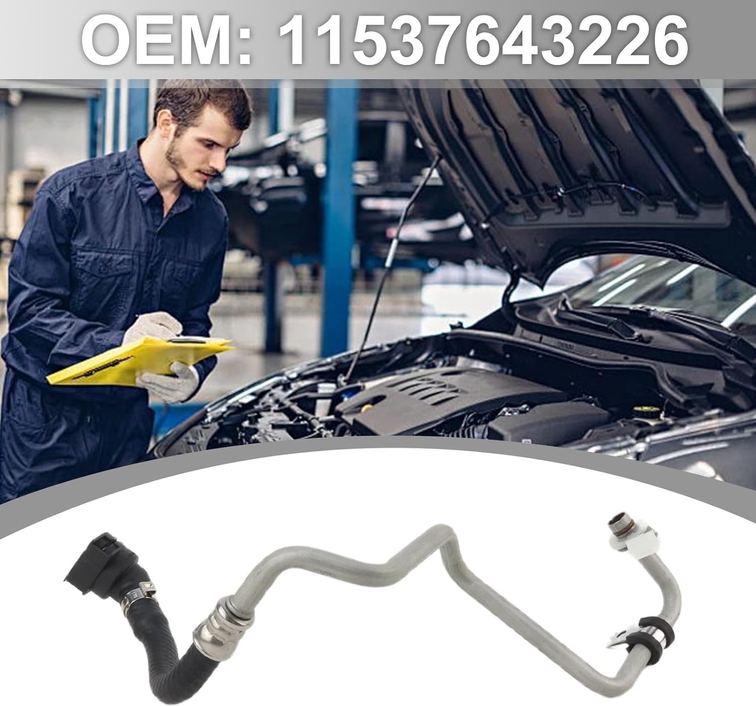 11537643226 Turbocharger Coolant Return Line Hose For BMW X4 1 2 3 4 6 7 Series