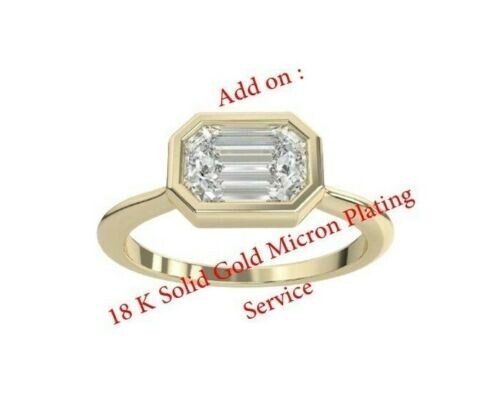 18K Solid Gold Over-Micron Plating Service-White, Rose or Yellow Gold.Stamped