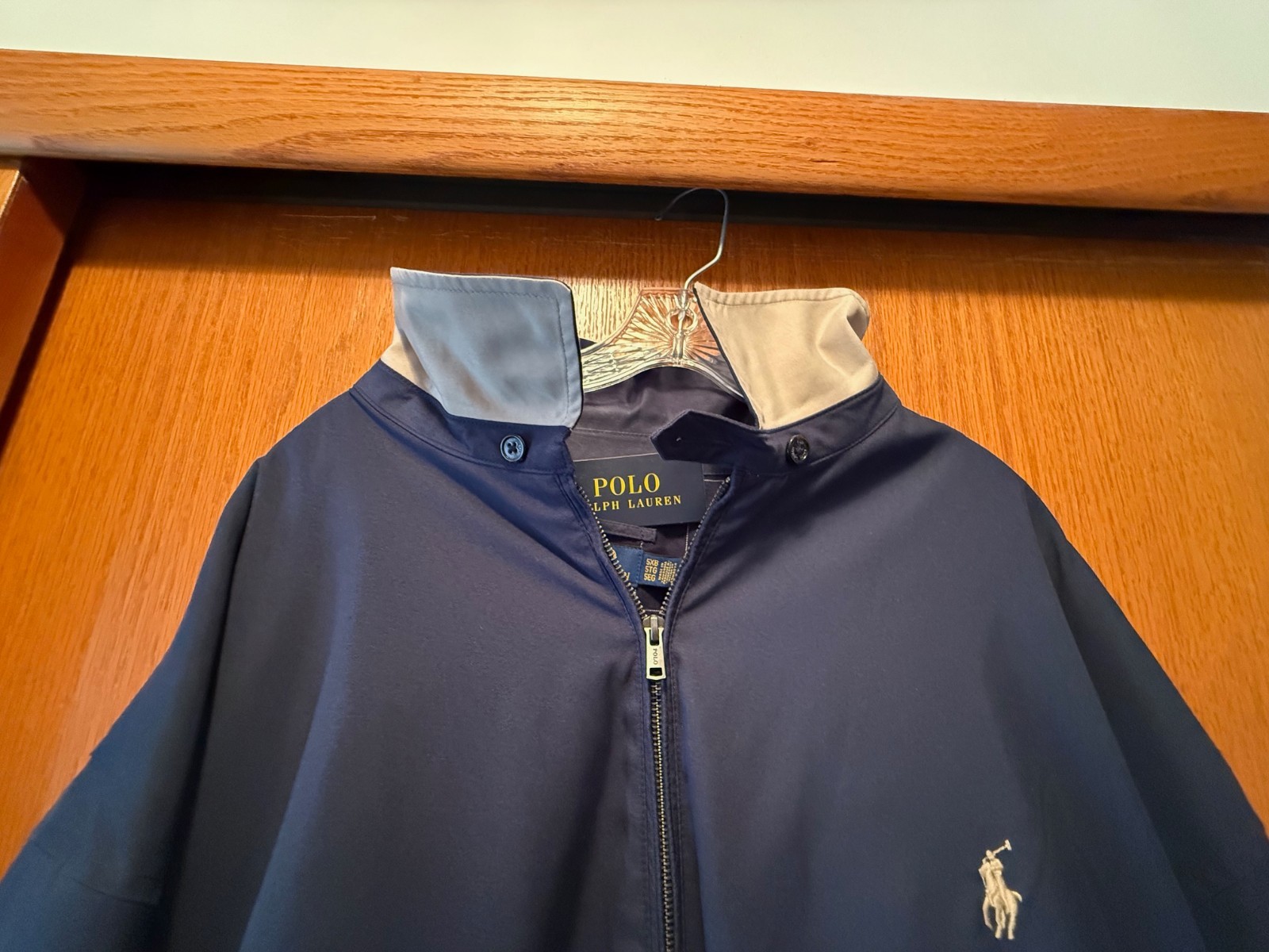 Polo Ralph Lauren Men’s Big & Tall Jacket Bi-Swing, Windbreaker 5XB Navy Blue