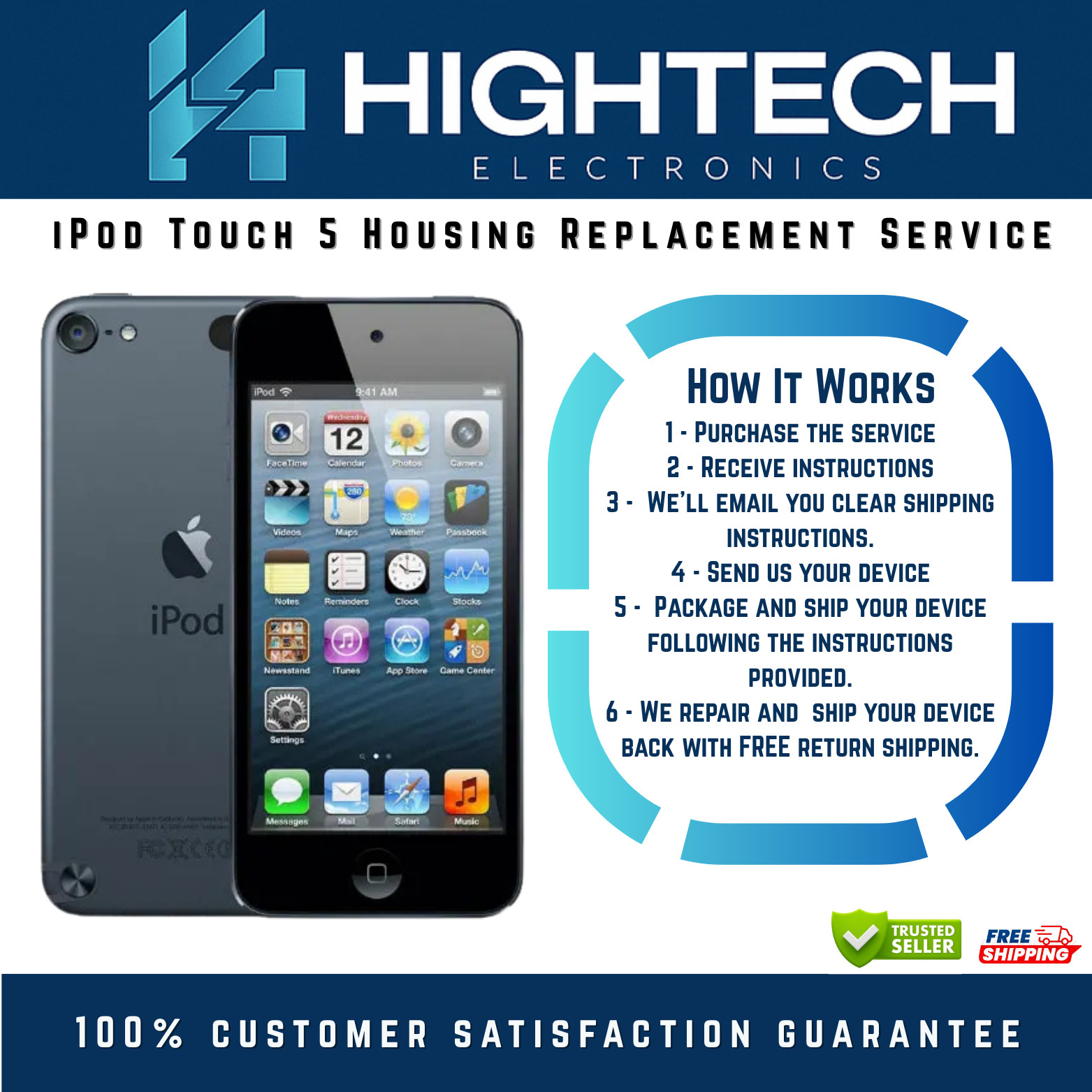 iPod Touch 5 5th 5G Housing Replacement Service Repair