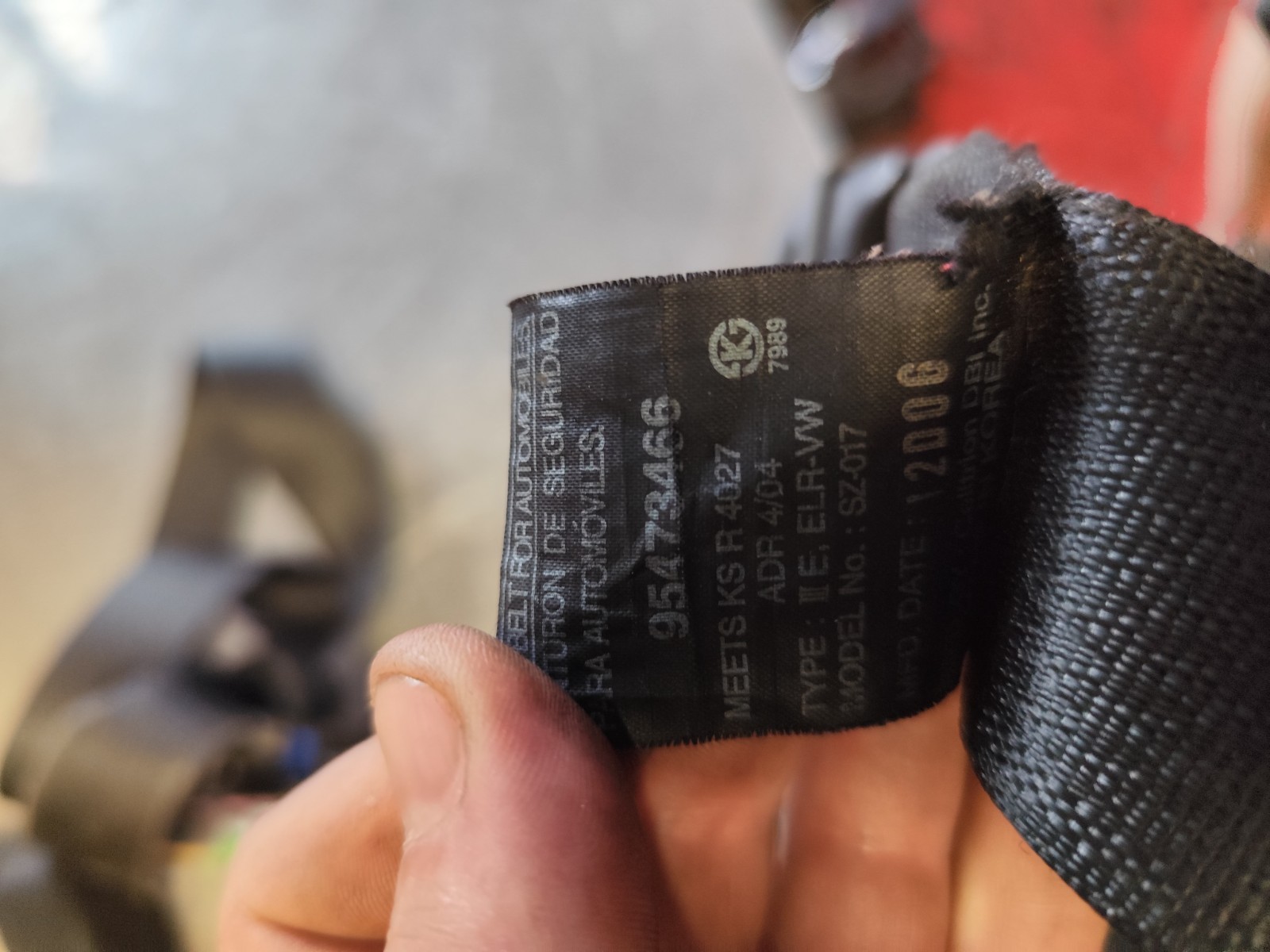 FRONT RIGHT SEAT BELT CHEVROLET CAPTIVA PH2 2.2 VCDI 20919346