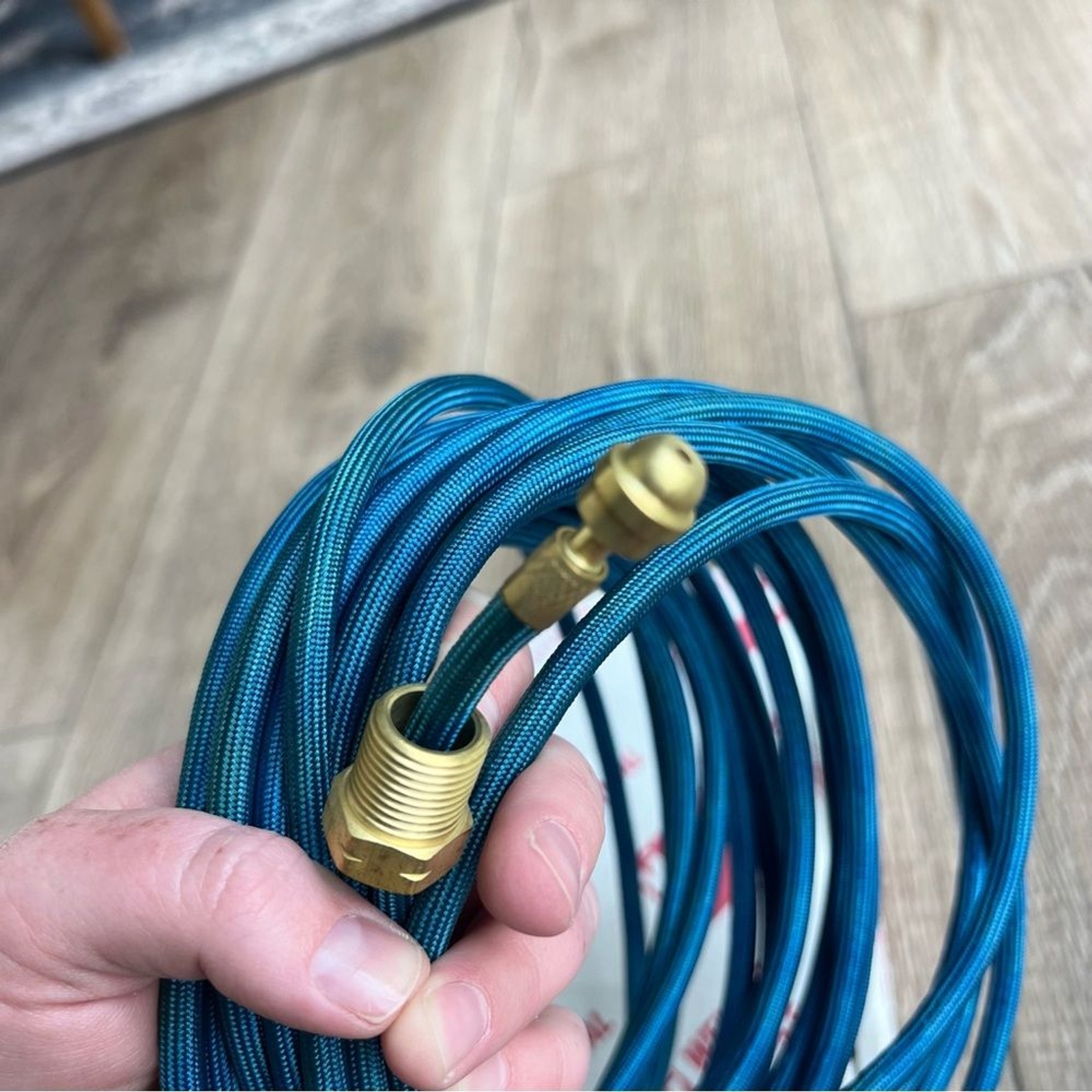 Welding Nozzle International 25 foot braided water hose 45V08R blue