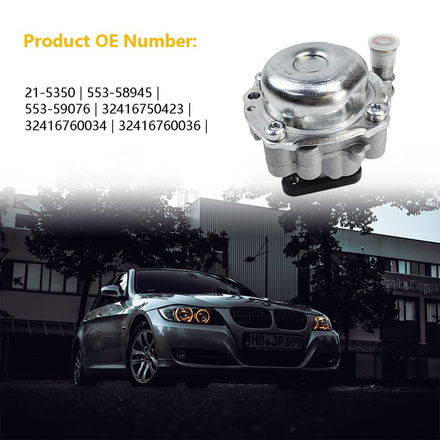 21-5350 Power Steering Pump | Fit for BMW 320i 323i 325i 328i 330i 323Ci 325C…