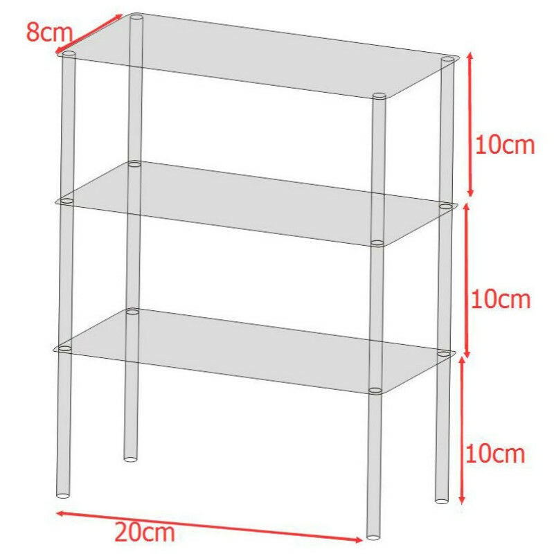Acrylic Display Shelf Clear Product Stand Model Removable Transparent New