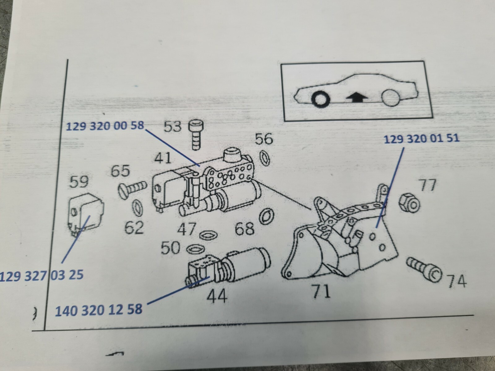 Control Valve Mercedes ADS 1293200058 Test Repair See Item Description