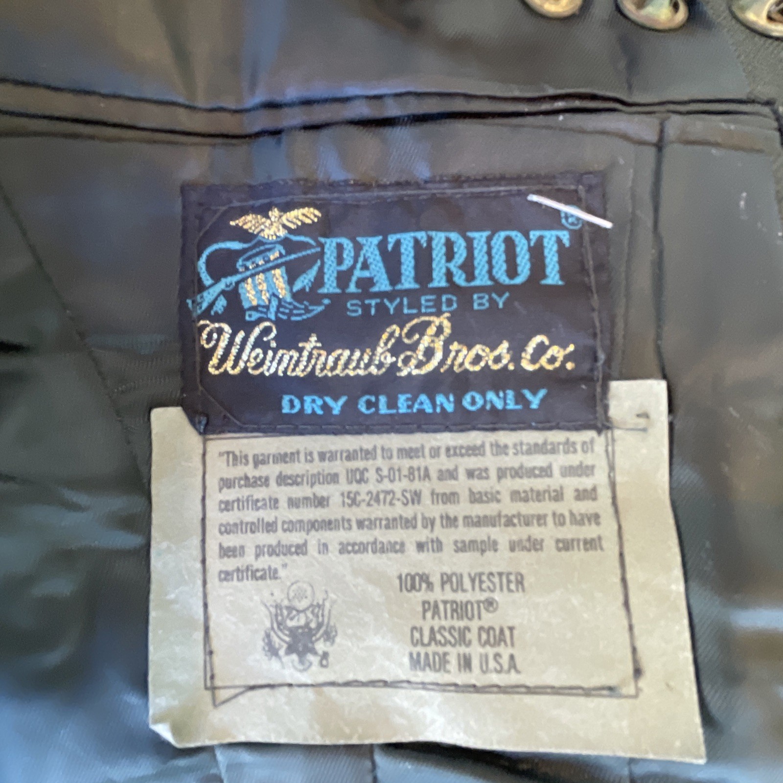 US Army Green Dress Service Uniform size 14 Patriot Classic Coat