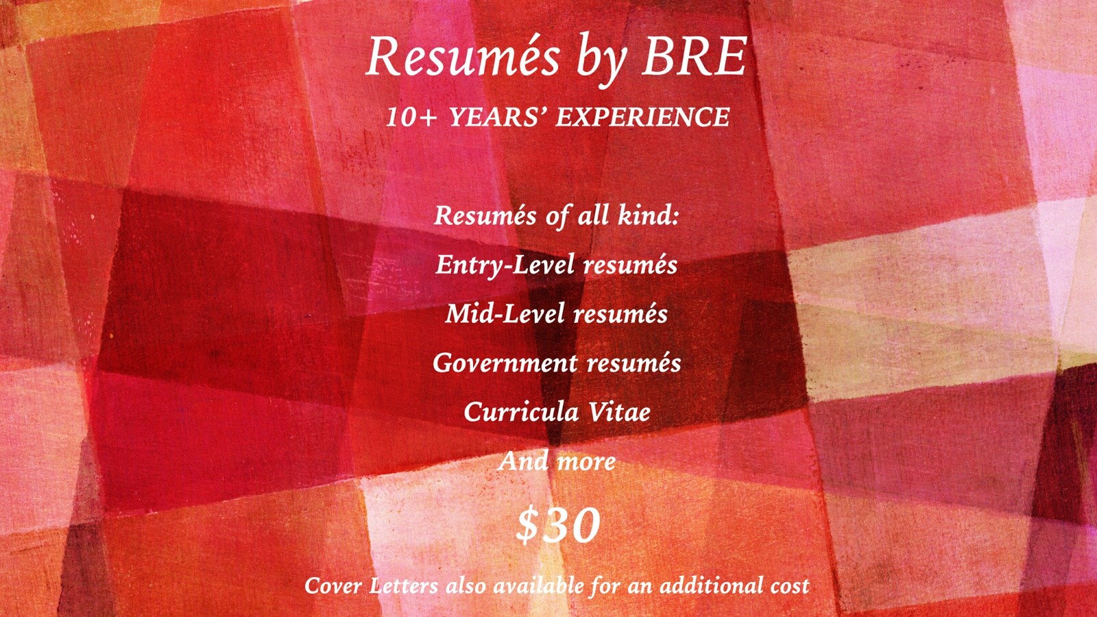 ***Resume Writing Service ***