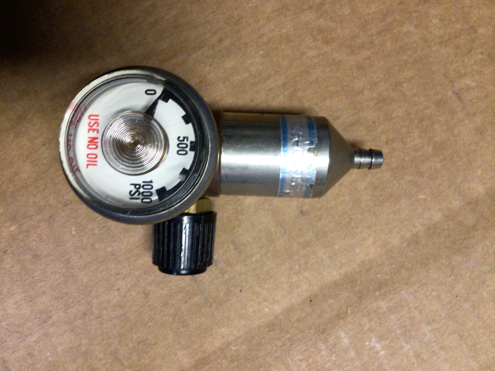 INDUSTRIAL SCIENTIFIC Gas Regulator SMALL GAUGE/HIGH PRESSURE 1000 PSI