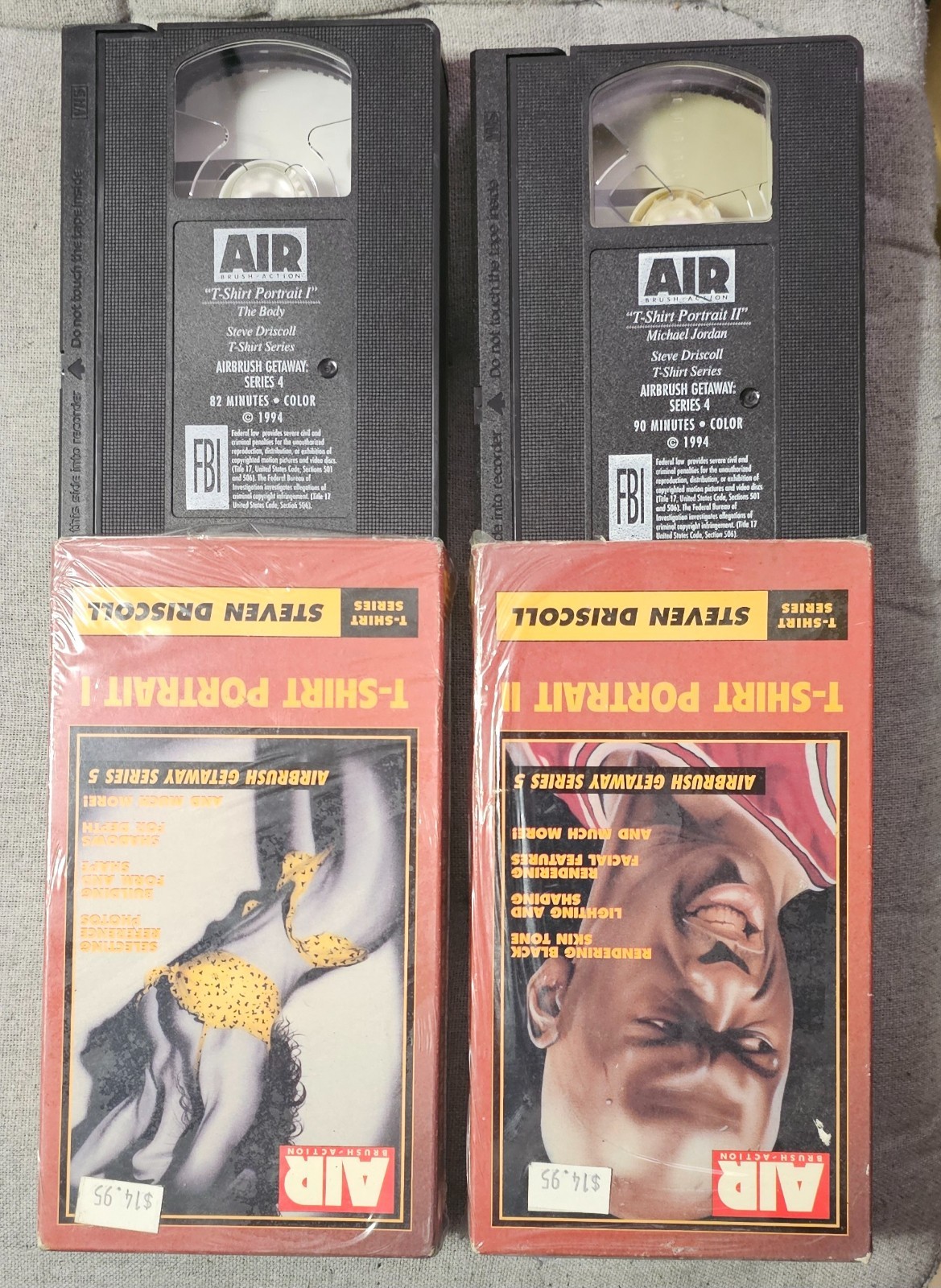 Air Brush Action: T-shirt Portrait with Steve Driscoll Vol. 1 & 2. VHS