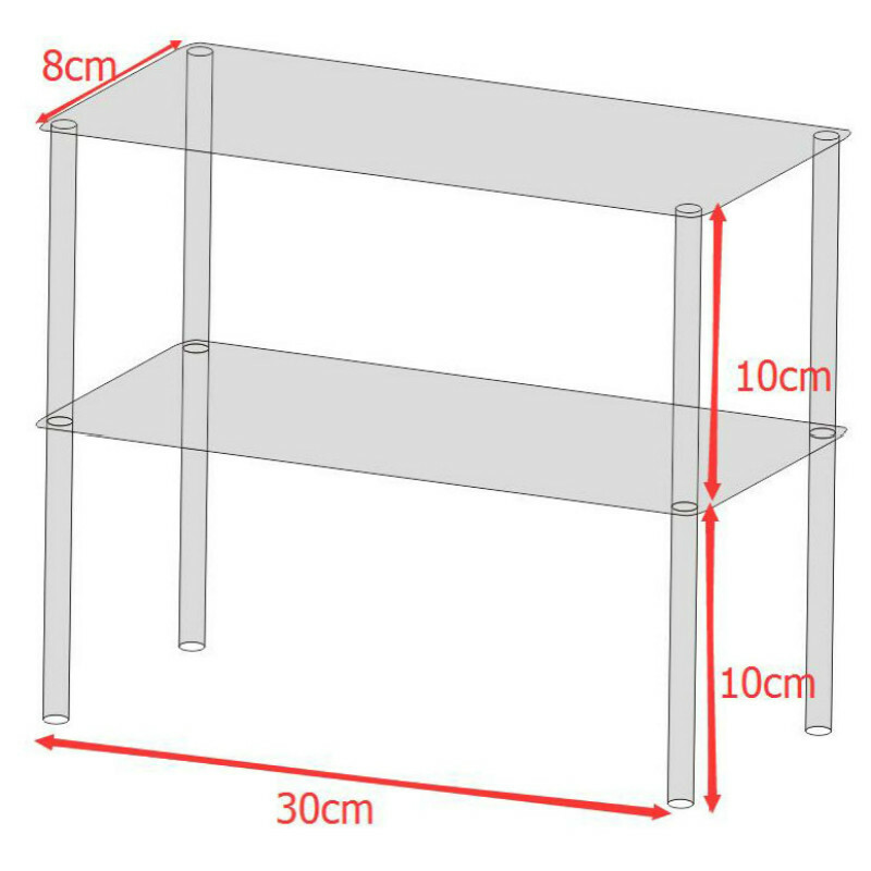 Acrylic Display Shelf Clear Product Stand Model Removable Transparent New