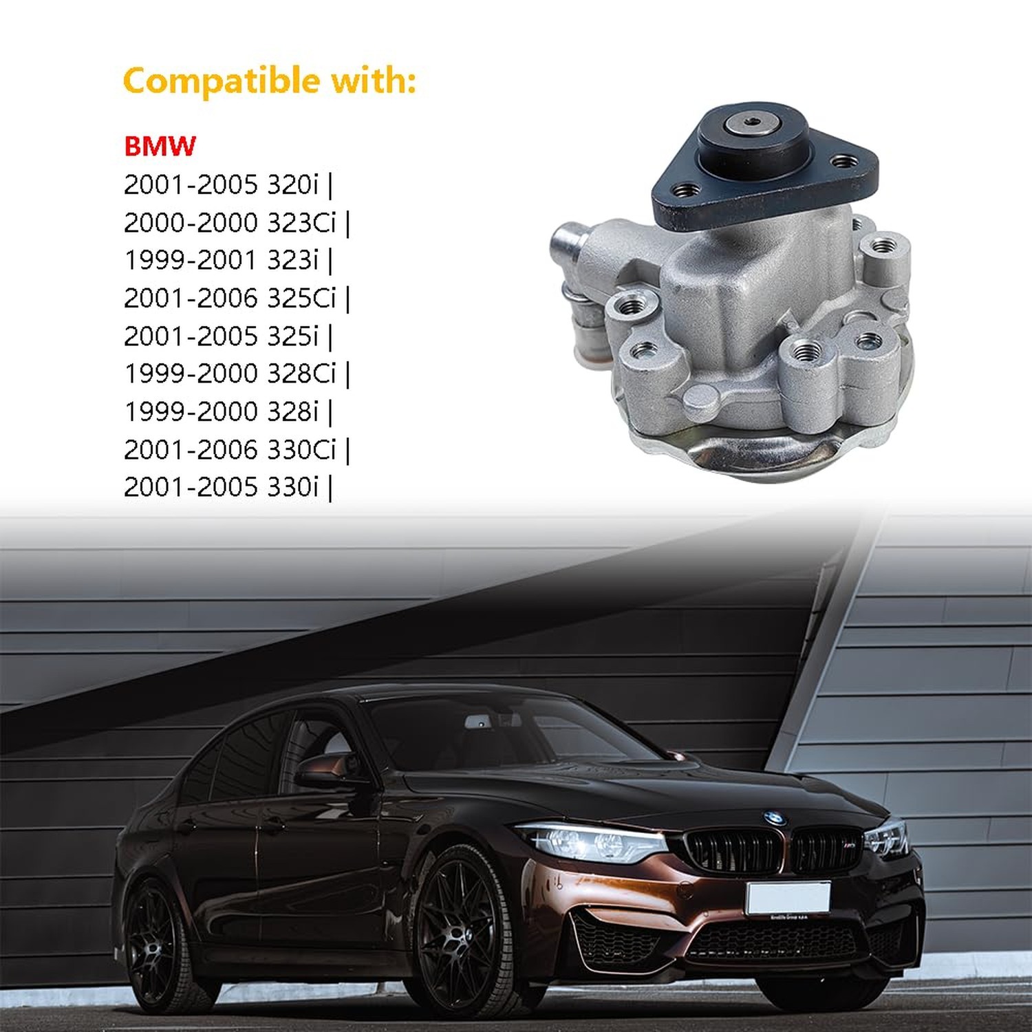 21-5350 Power Steering Pump | Fit for BMW 320i 323i 325i 328i 330i 323Ci 325C…