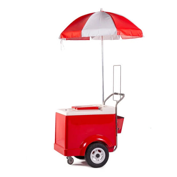 RED ICE CREAM CART POPSICLES ICE CREAM PUSH CART MOBILE RED CART ICE CREAM CART