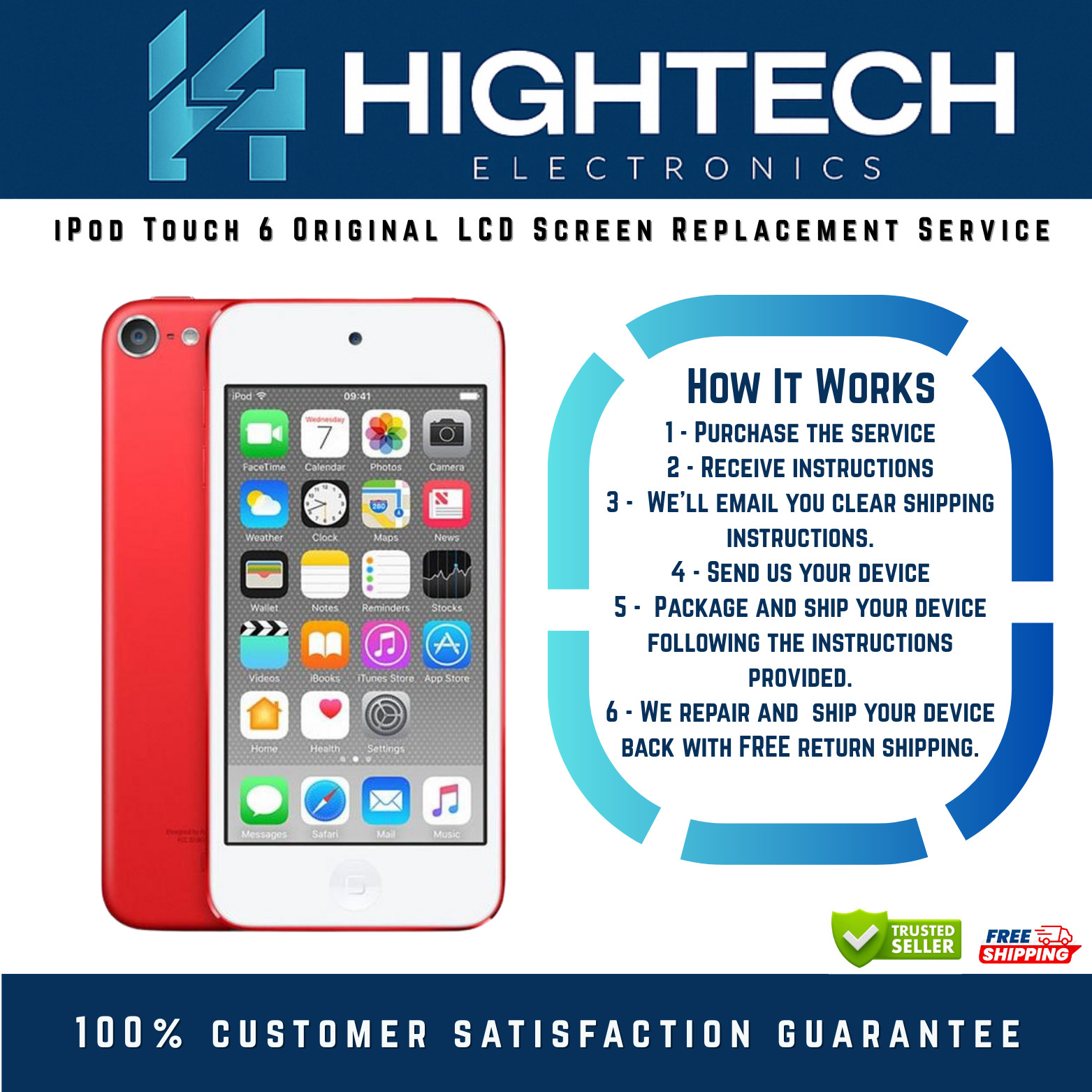 iPod Touch 6 Original LCD Screen Replacement Service Repair