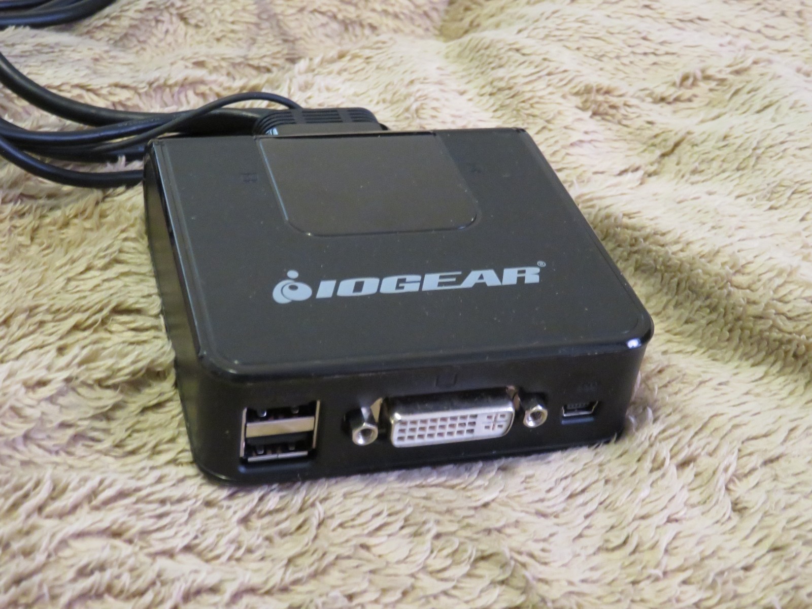 IO Gear Control 2 port USB DVI KVM Switch controls up to 2 computers