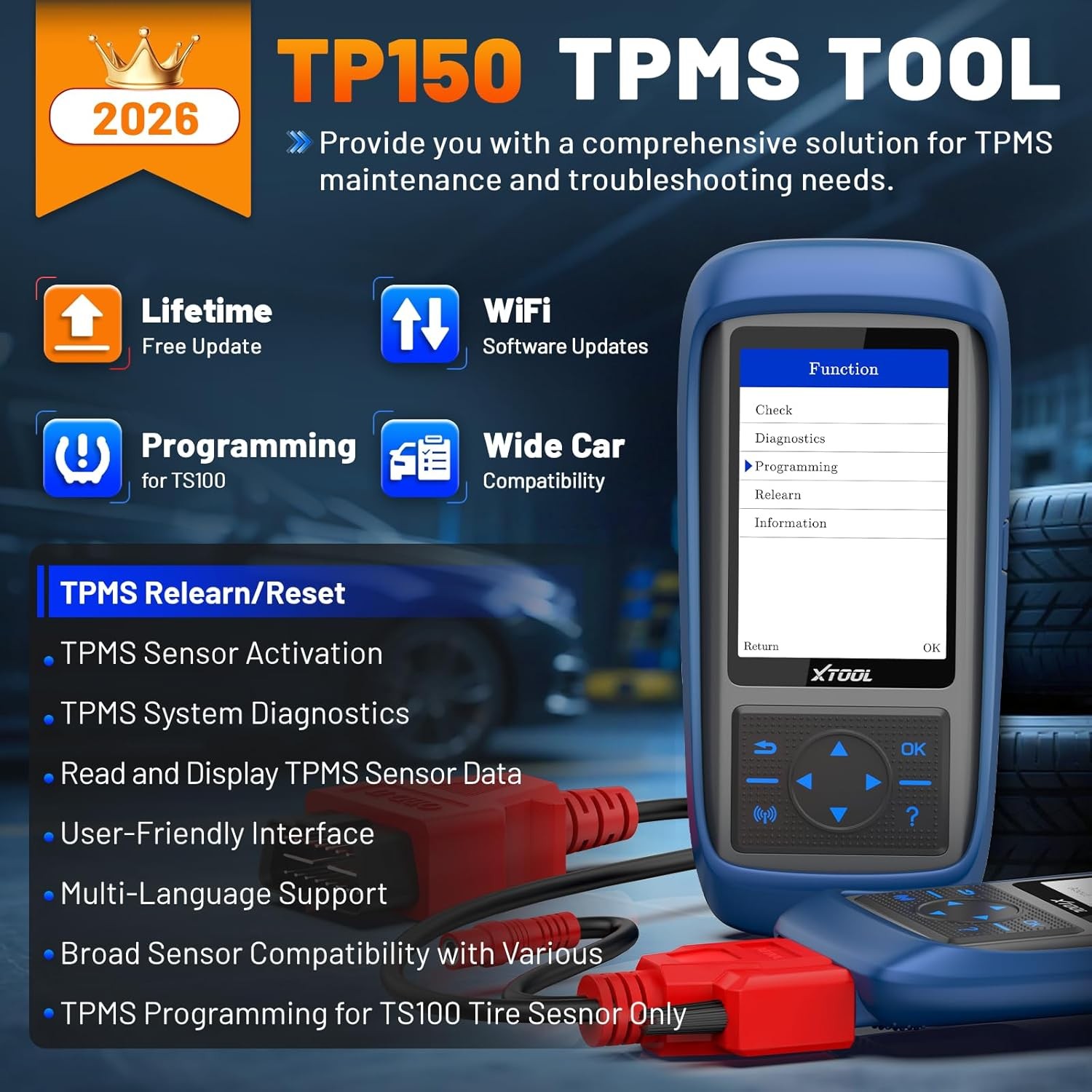 XTOOL TP150 TPMS Tool 2026 Relearn Program Activate