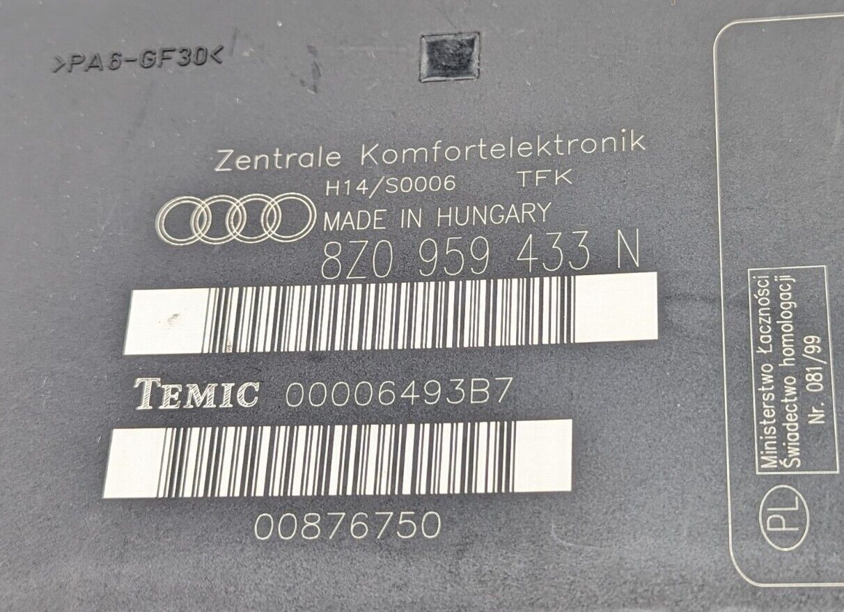 AUDI A2 8Z0959433N Comfort Module