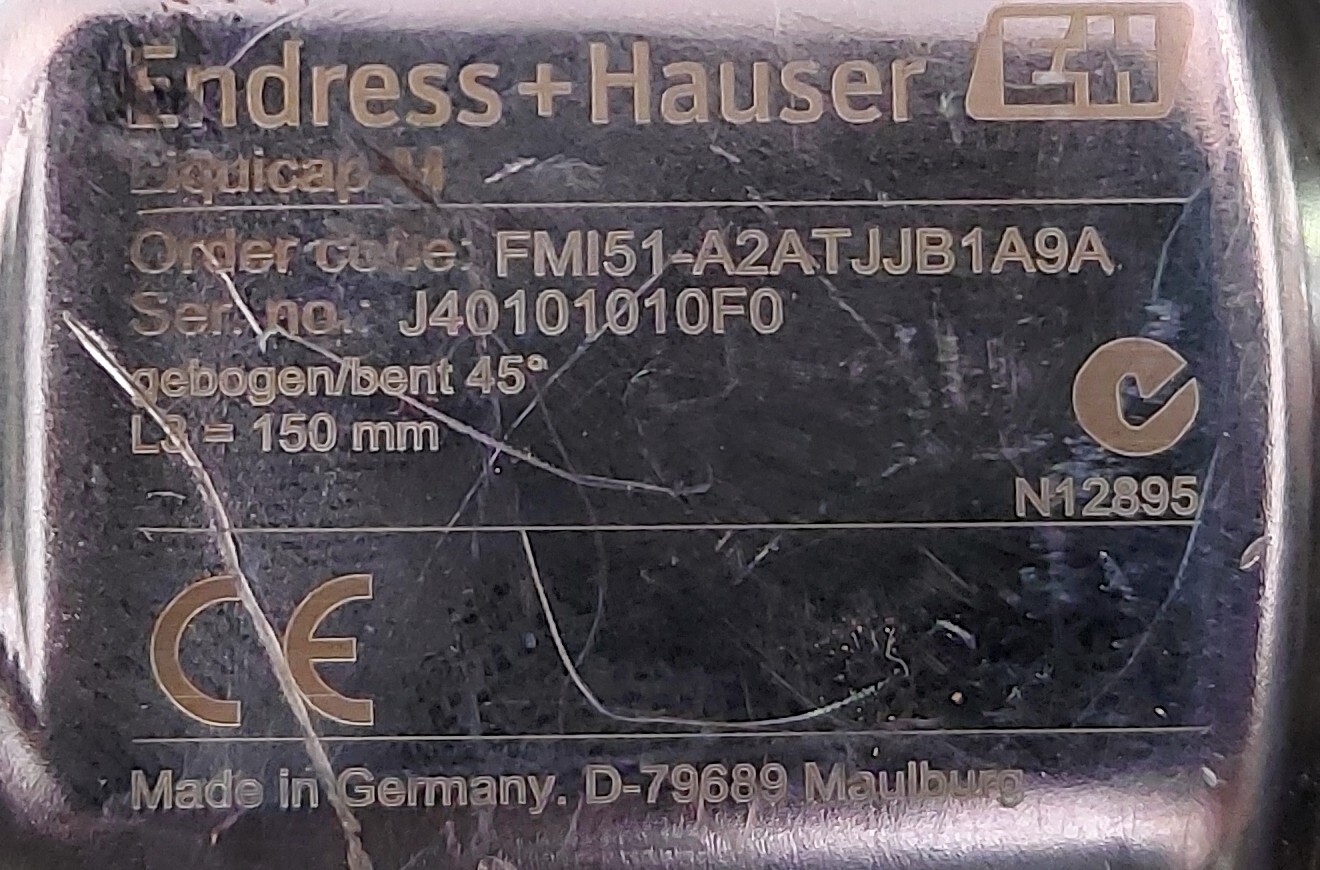 Endress+Hauser FMI51-A2ATJJB1A9A Capacitance level measurement