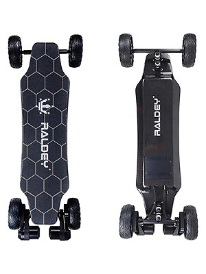 RALDEY Electric Skateboard All Terrain Longboards with Remote,28MPH Top Speed,15