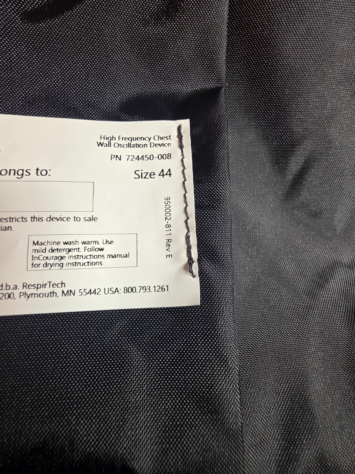 Philips InCourage Blue Vest, Comfort Wrap Size 44