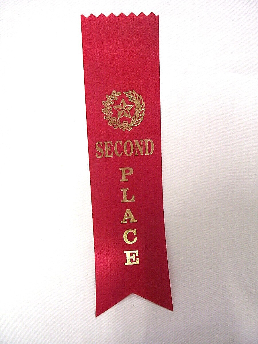 PLACE RIBBONS FOR FUN & GAMES LOT OF 3 RIBBONS 1-1st BLUE 1-2nd RED 1-3rd WHITE