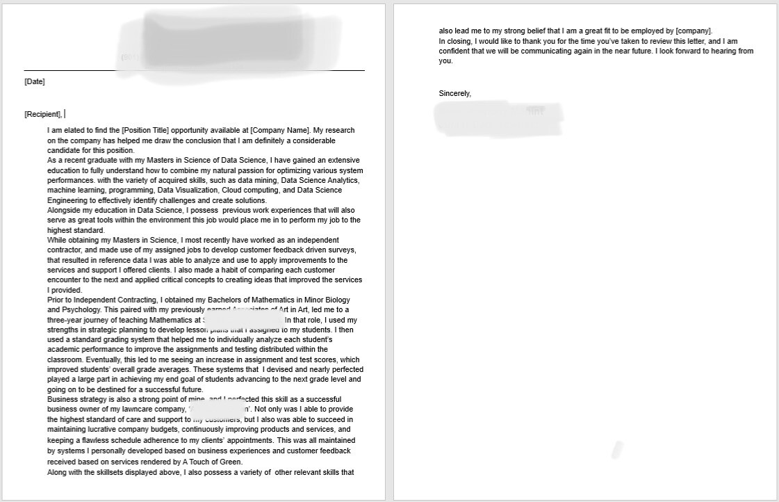 Resume writing services, CV, Cover letter, Transcription, proposals, speeches