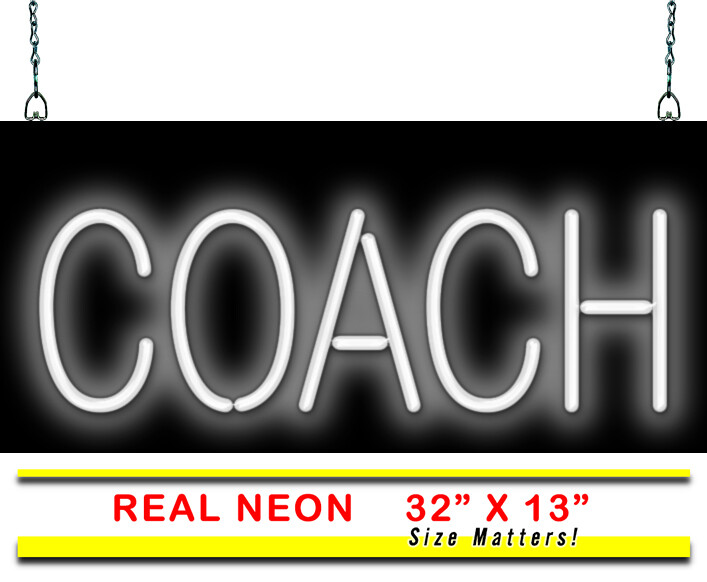 Coach Neon Sign | Jantec | 32″ x 13″ | Sports Leadership Coordinator