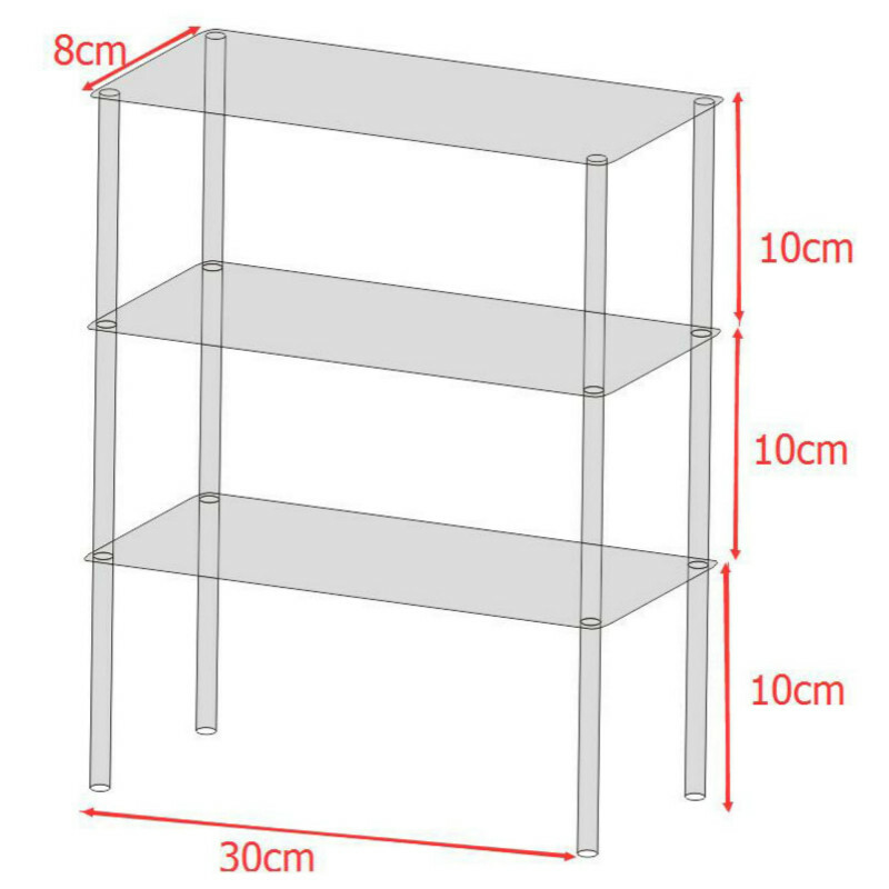 Acrylic Display Shelf Clear Product Stand Model Removable Transparent New