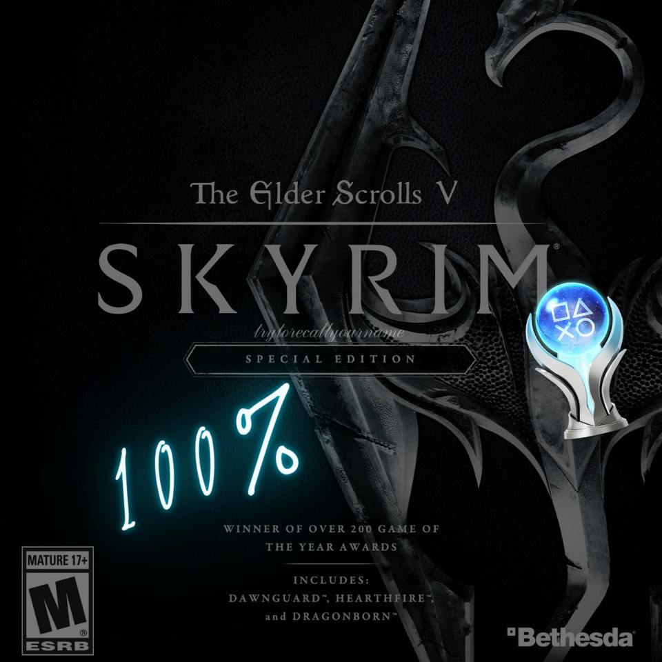 THE ELDER SCROLLS 5 SKYRIM SPECIAL EDITION PS4/PS5 Platinum Trophy Service LEGIT