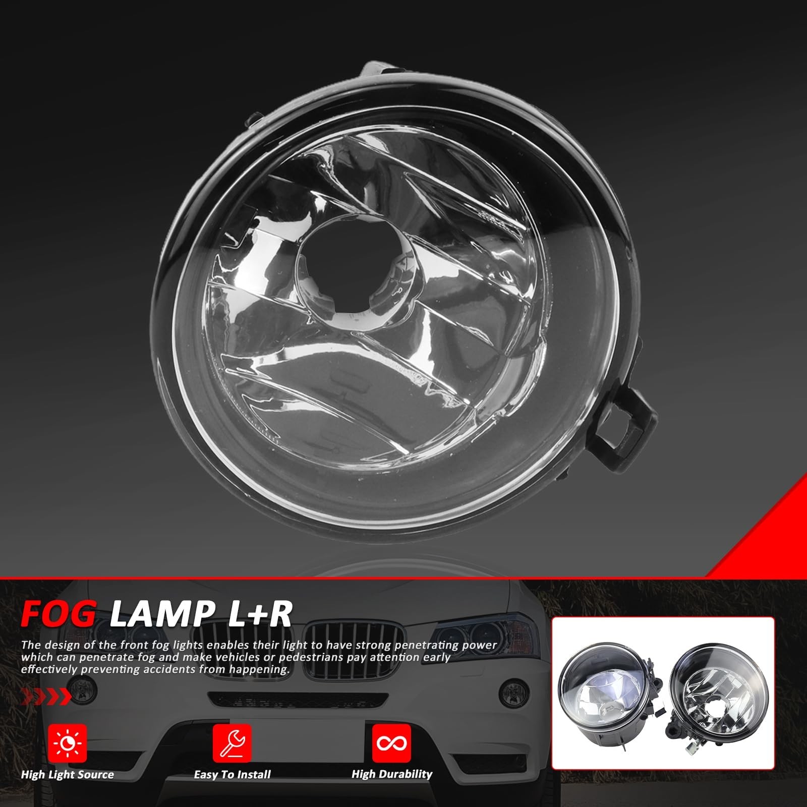 Front Fog Light Left Right for BMW X3 X5 X6 Series sDrive20i xDrive28i xDrive…