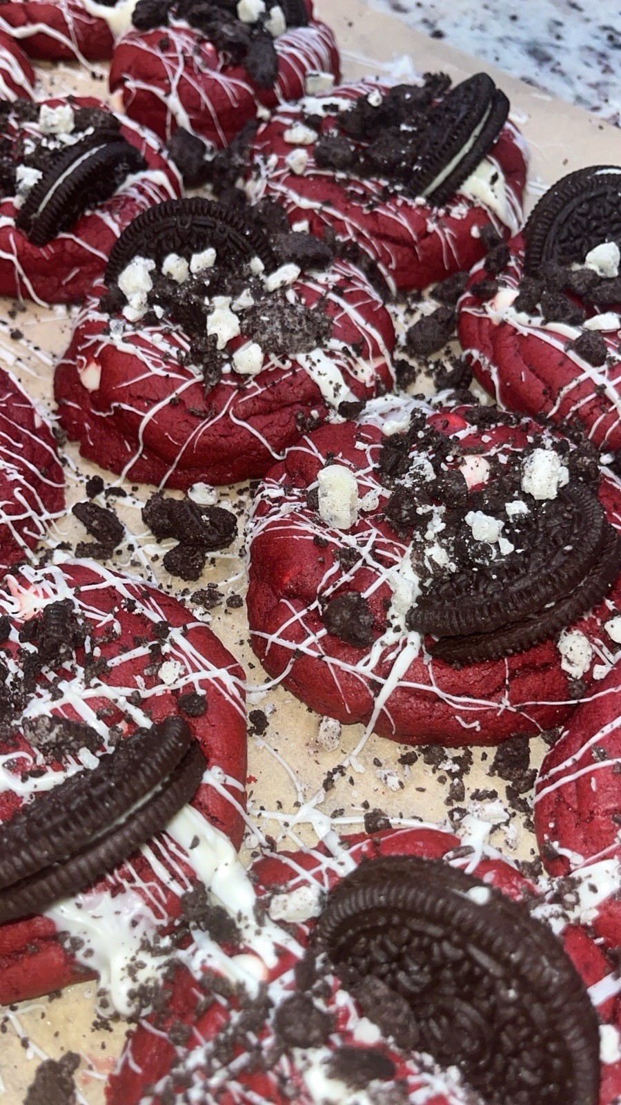 12 ct Fresh Baked RedVelvet cookies