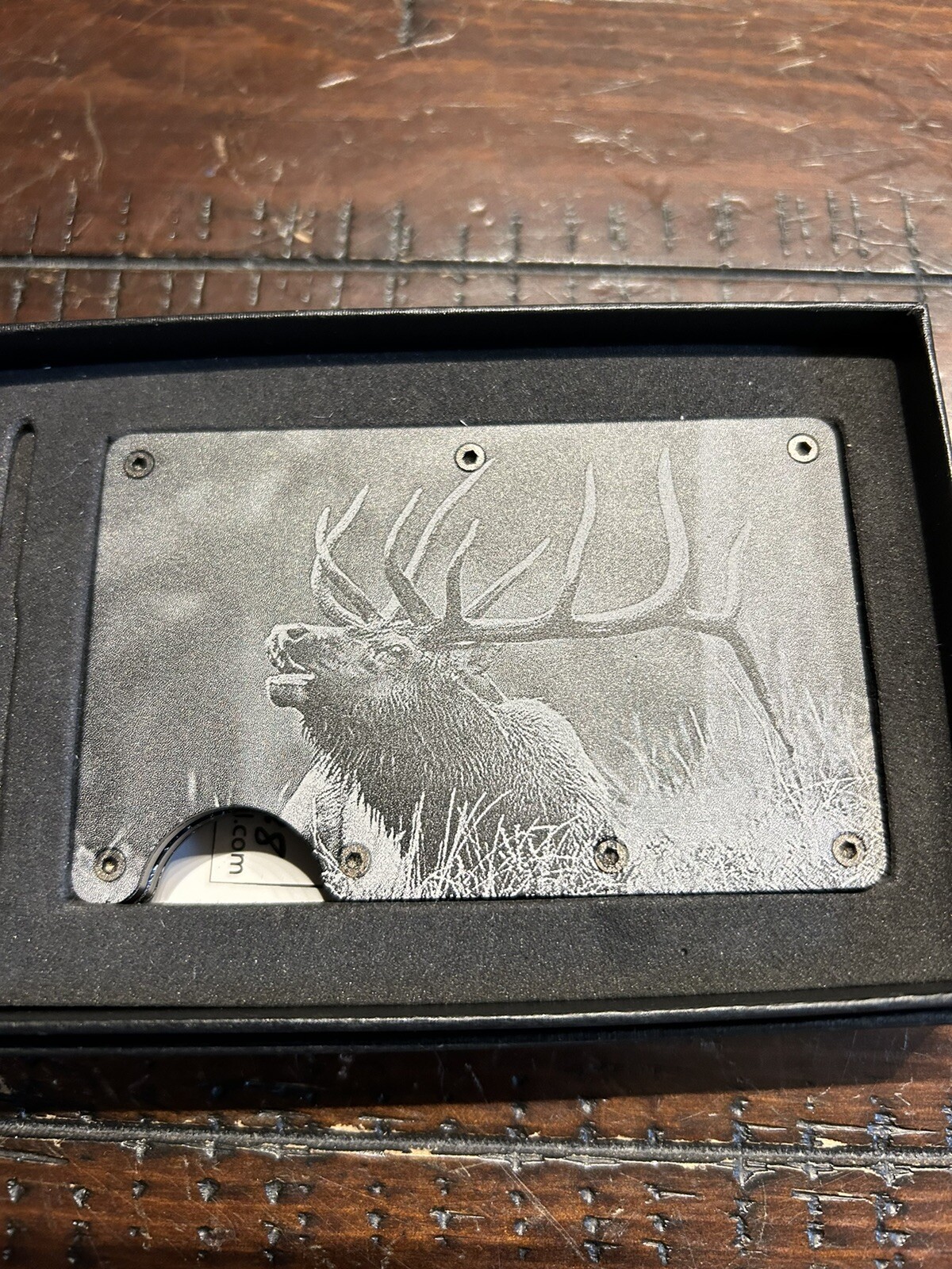 Custom Wildlife Aluminum RFID Blocking Wallet Proudly Engraved in the USA.