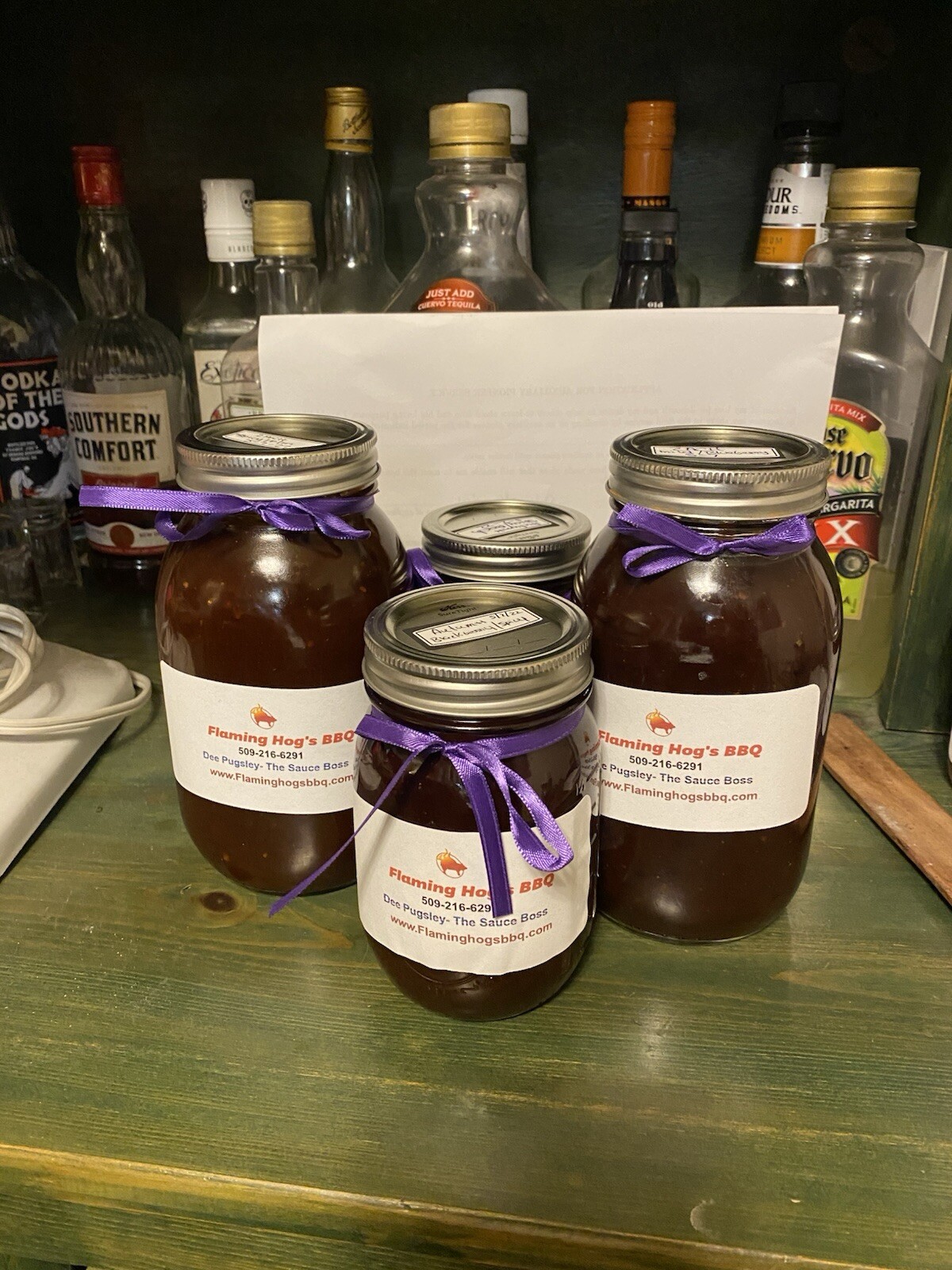 Flaming Hogs BBQ Sauce, Homemade All Natural Texas Cajun Style BBQ Sauce