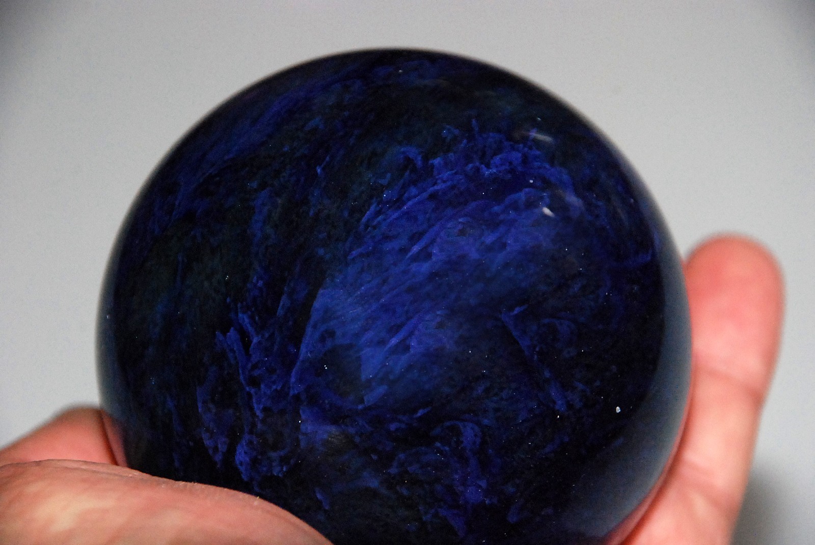 Dark Blue Mystic Sphere 75mm Dragon Pattern Orb Unique Spiritual Art Ball From J