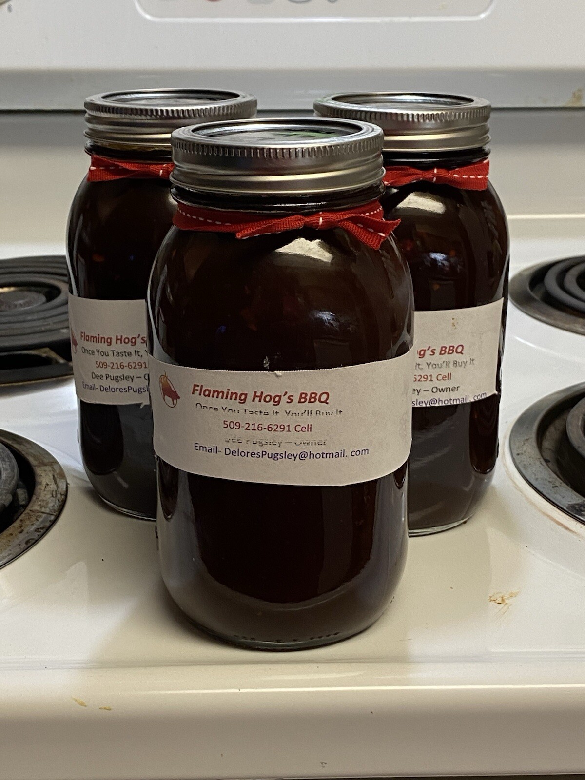 Flaming Hogs BBQ Sauce, Homemade All Natural Texas Cajun Style BBQ Sauce
