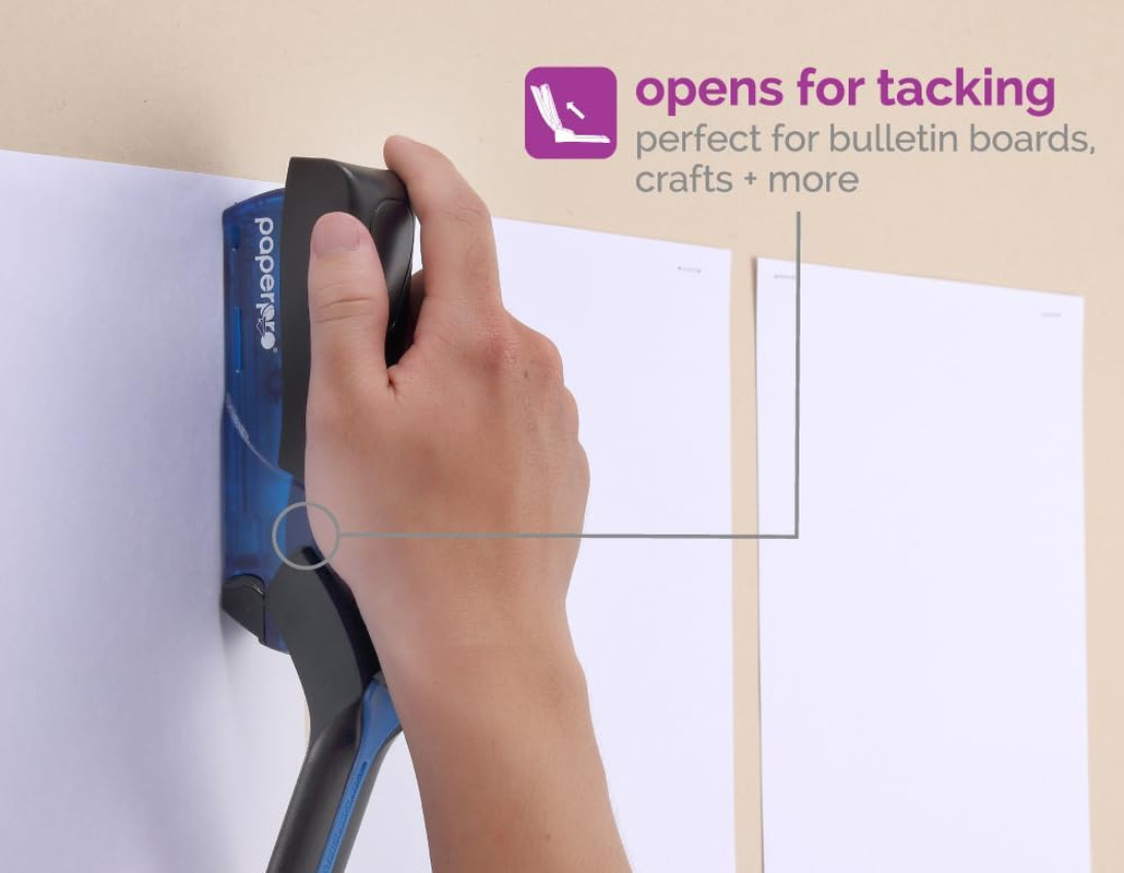 Paper Pro Compact Classic No Effort, One Finger, 80% Easier Staplers – Great for