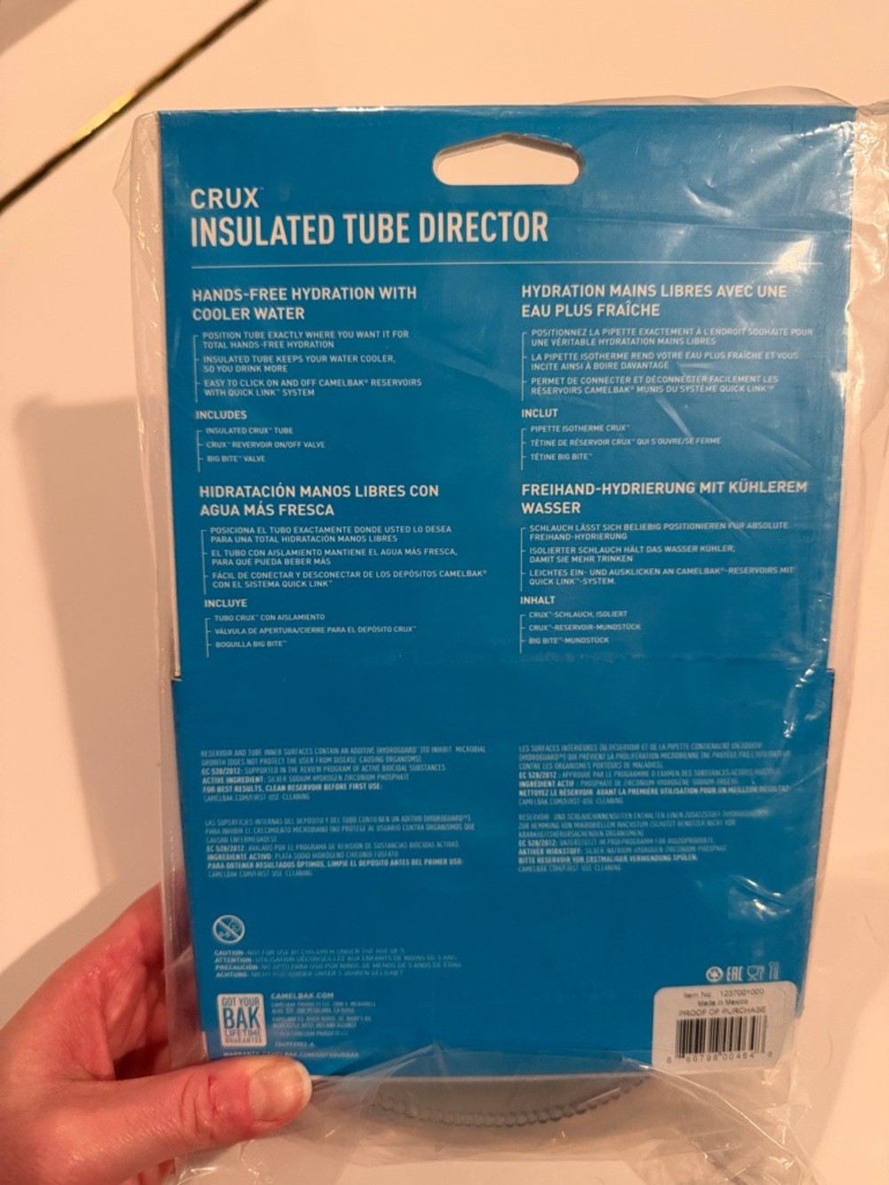 NWT CamelBak Insulated Hydration Tube – Gray/Blue Bite Valve