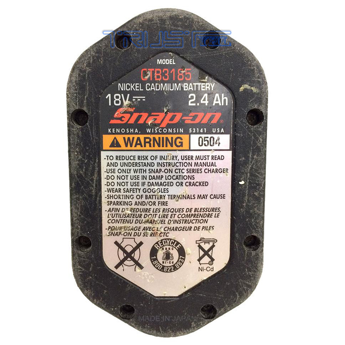 FOR SNAP-ON CT3850 BATTERIES REBUILD SERVICE BAY NI-CD 2.0AH