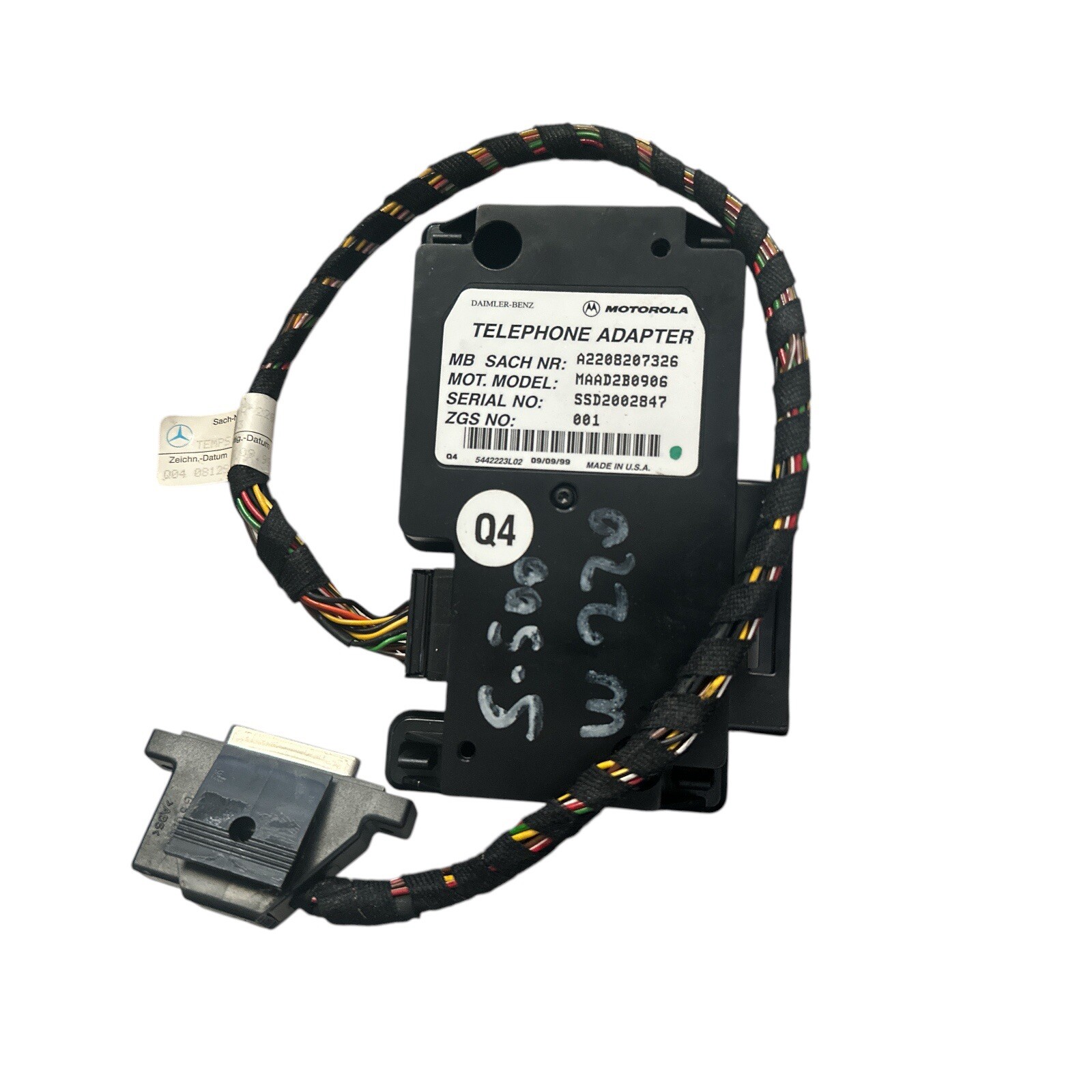 A2208207326 MERCEDES-BENZ S-CLASS 500 W220 ELECTRONIC PHONE MODULE