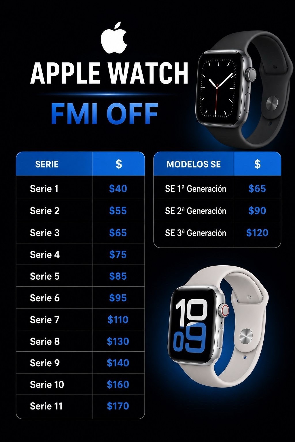 FMI OFF (Apple Watch & iPad Wifi) Remote Service✅