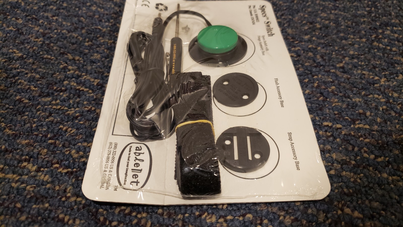 AbleNet Inc Specs Switch Green Button Switch Setup for Wheelchairs
