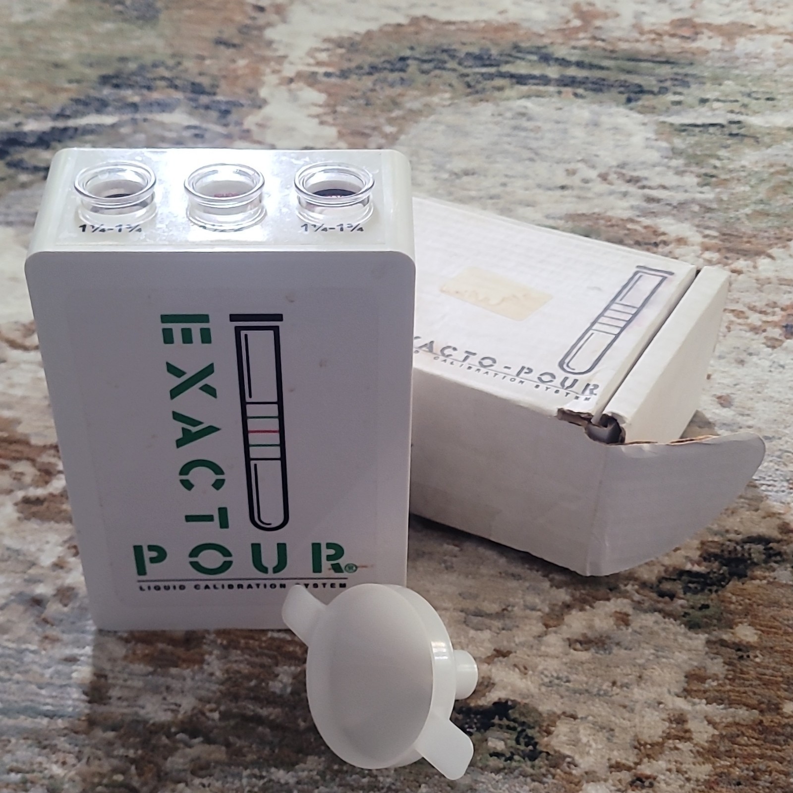Exacto-Pour System 3 Tube Test Kit Liquid Calibration w/ Funnel, 3 Graduated