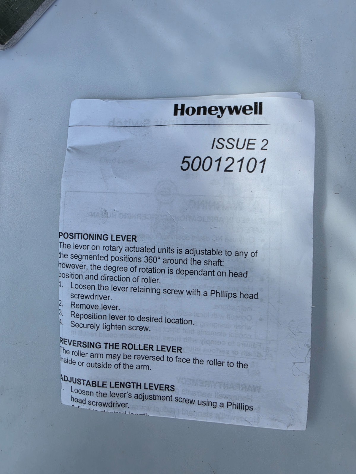 micro switch GLLAO1A2B, honeywell