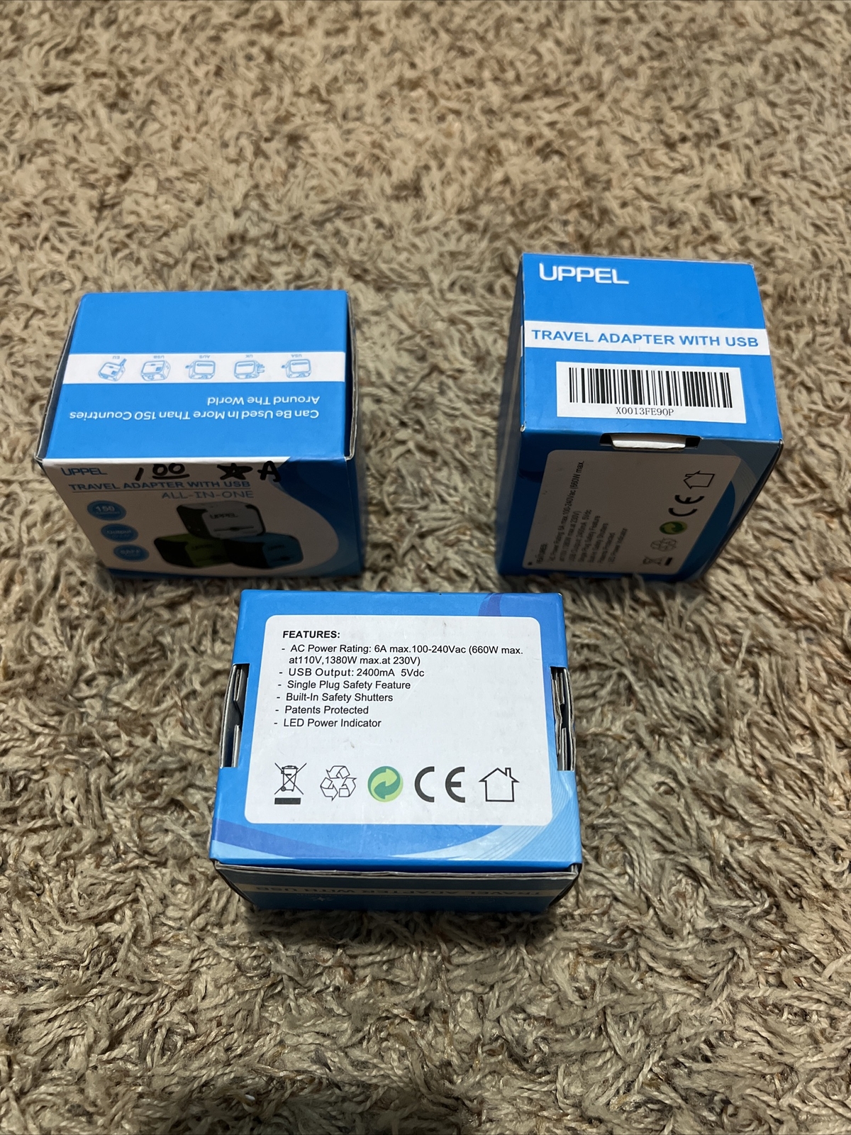 Premium Travel Adapter Cube Uppel Dual USB All-in-one Worldwide Chargers Green
