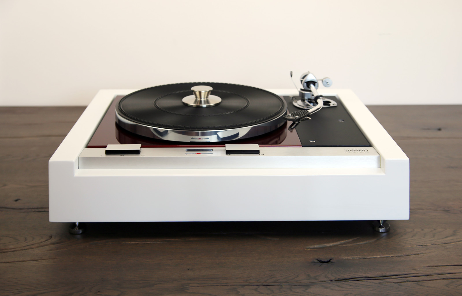 We restore your Thorens TD 125 Turntable Black OD. white – burgundy
