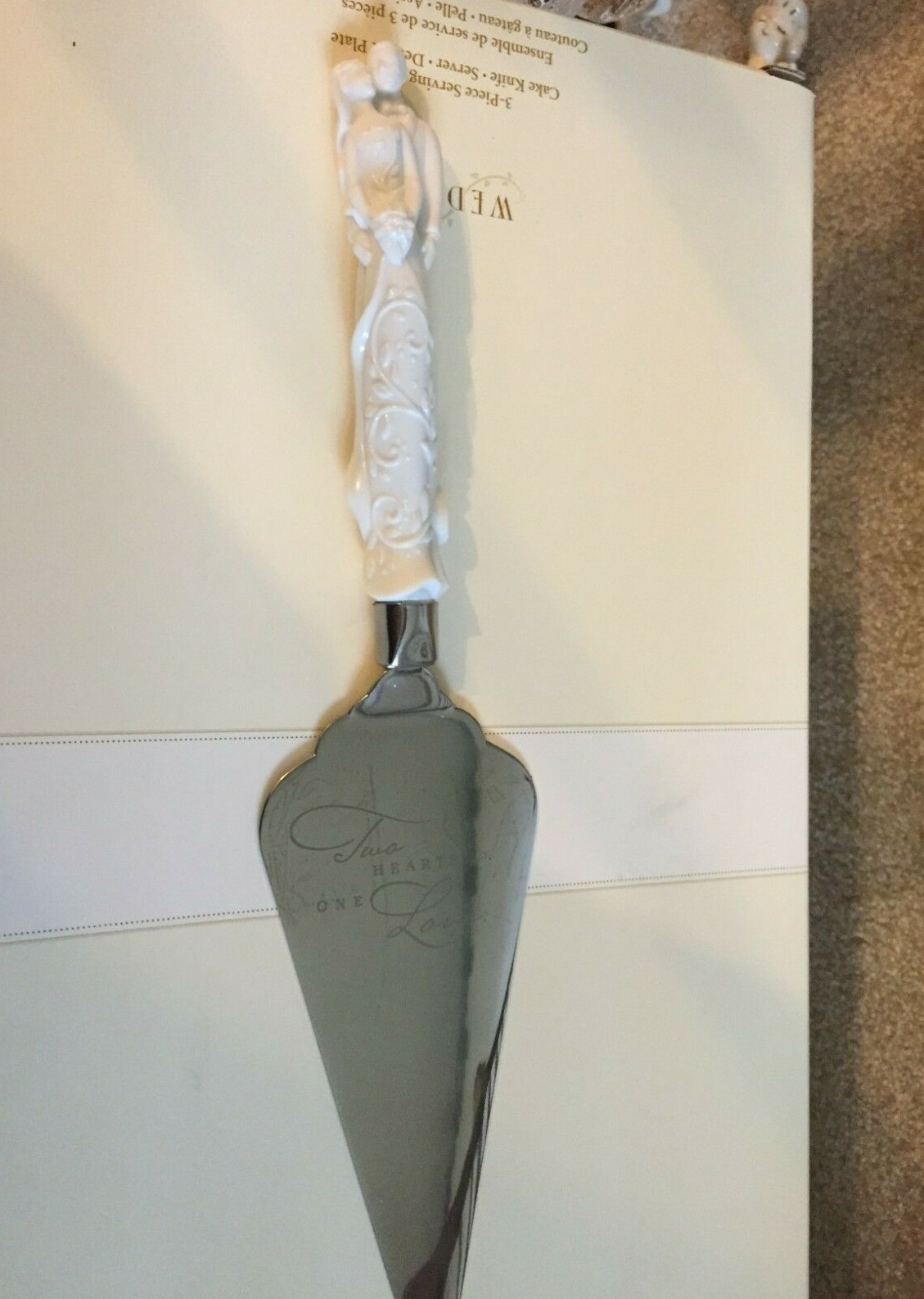 Hallmark Keepsake Wedding 3-piece Serving Set Two Hearts-One Love FREE SHIP