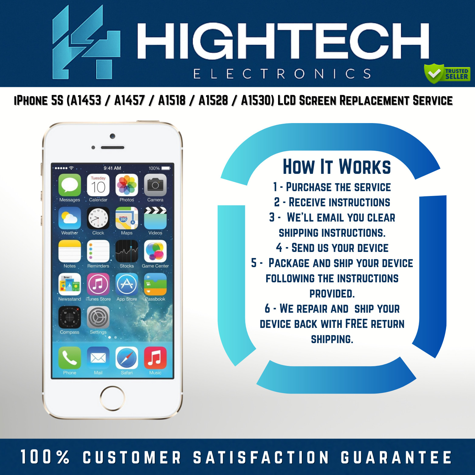 iPhone 5S LCD Screen Replacement Service Repair