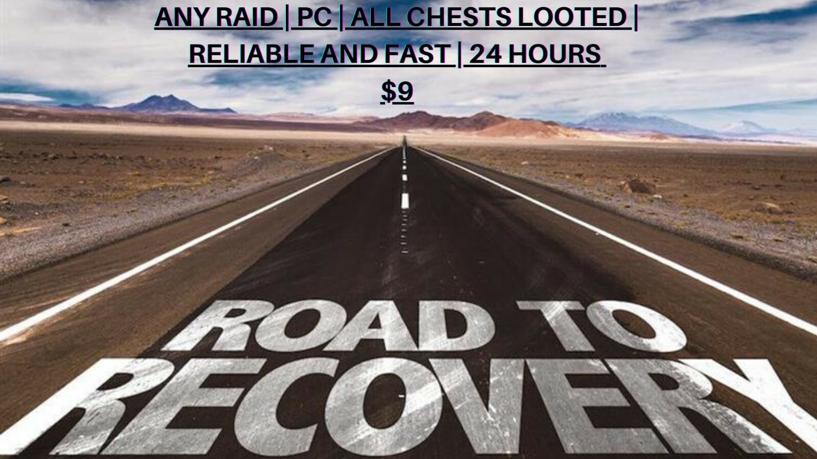 ANY RAID | PC | All chests looted | Reliable and Fast | 24 Hours 