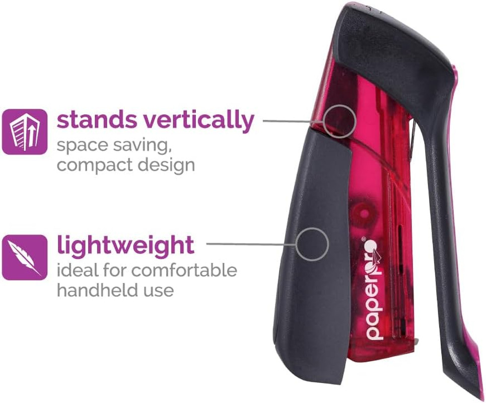 Paper Pro Compact Classic No Effort, One Finger, 80% Easier Staplers – Great for