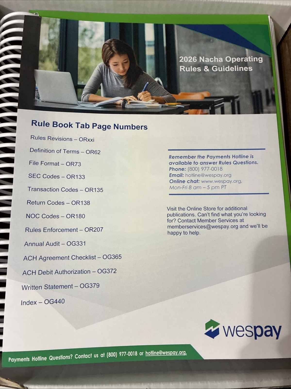 2026 Nacha Operating Rules & Guidelines- NEW IN THE BOX INDEX TABS INCLUDED