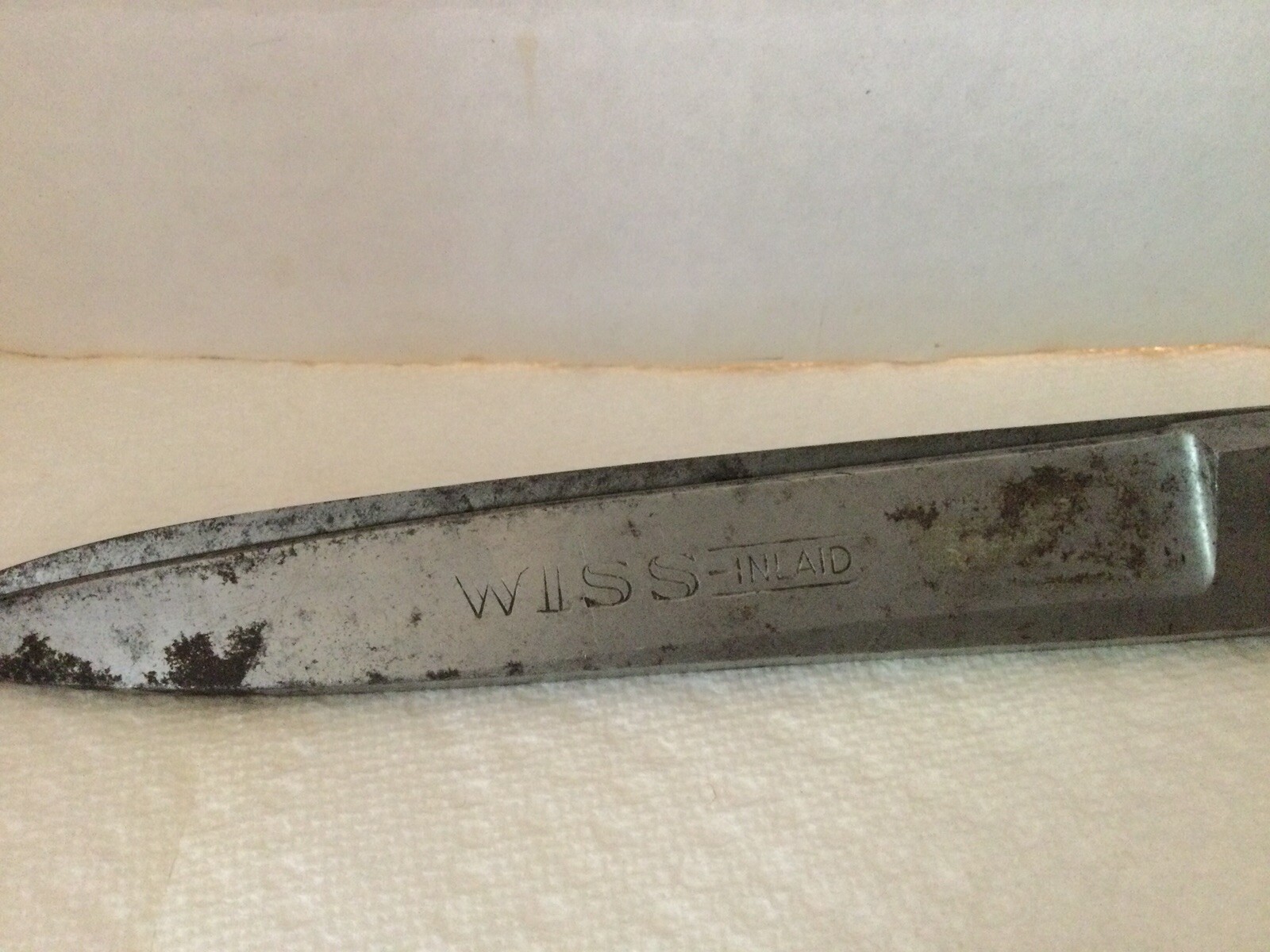 LARGE (WISE-INLAID) UPOLSTERY TAILORS SHEARS#22 GOOD WORKING ORDER